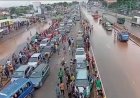Taifa Floods Cut Off Accra-Amasaman-Nsawam Road, Stranding Dozens of Commuters
