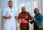 Anthony Joshua Pays Courtesy Call on President Mahama at Jubilee House
