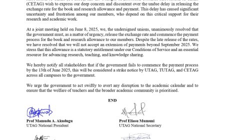 University and College Teachers Threaten Strike