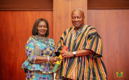 President Mahama Swears In Vice President Naana Jane Opoku-Agyemang and Police Council Members