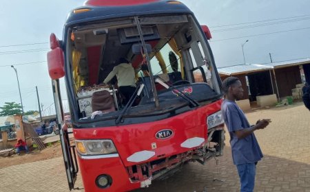 Heroic VIP Bus Driver Averts Tragedy in Walewale as Crash Leaves One Critical
