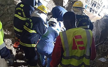 Tragedy Strikes Near Airport Terminal 3: One Dead, Others Rescued in Building Collapse