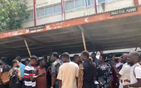 Newly Posted Teachers Picket GES Headquarters Over 10-Month Salary Arrears