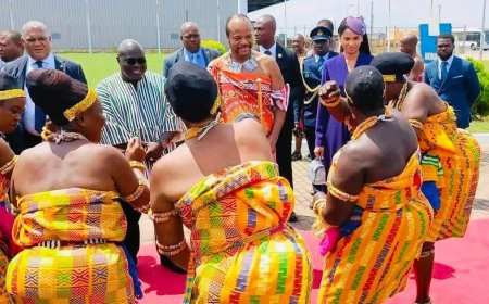 Chief of Staff Julius Debrah Welcomes King Mswati III of Eswatini to Ghana