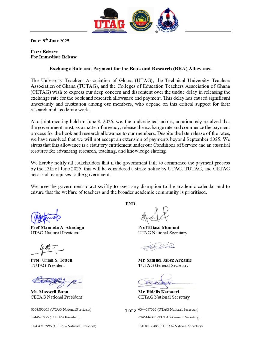 University and College Teachers Threaten Strike