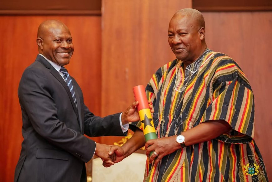 President Mahama Swears In Vice President Naana Jane Opoku-Agyemang and Police Council Members