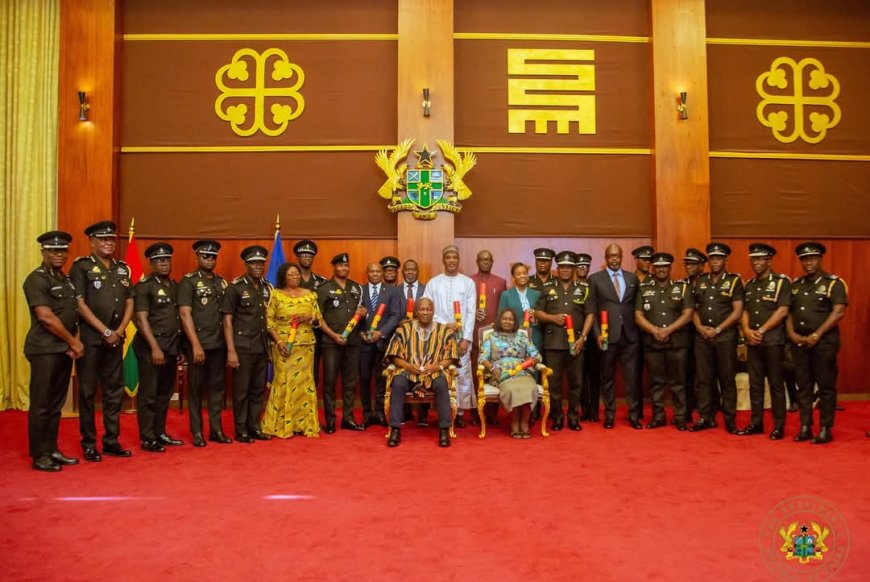 President Mahama Swears In Vice President Naana Jane Opoku-Agyemang and Police Council Members