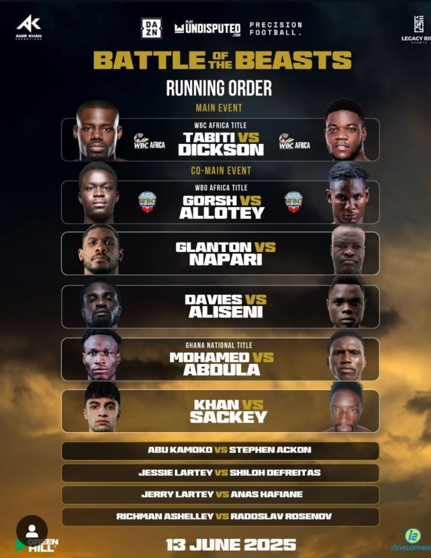 Sharaf Mahama Hosts ‘Battle of the Beasts’ at Bukom Arena on June 13