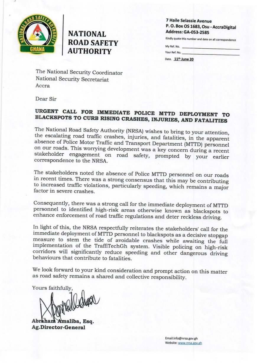 NRSA Calls for Urgent Deployment of Police MTTD to Blackspots Amid Surge in Road Crashes