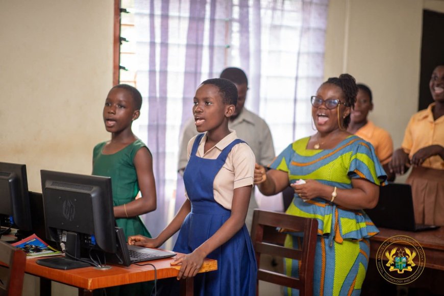 Minister Tours Volta Region Girls-in-ICT Centres, Promotes Digital Skills and STEM Education
