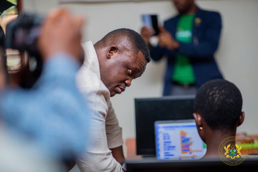 Minister Tours Volta Region Girls-in-ICT Centres, Promotes Digital Skills and STEM Education