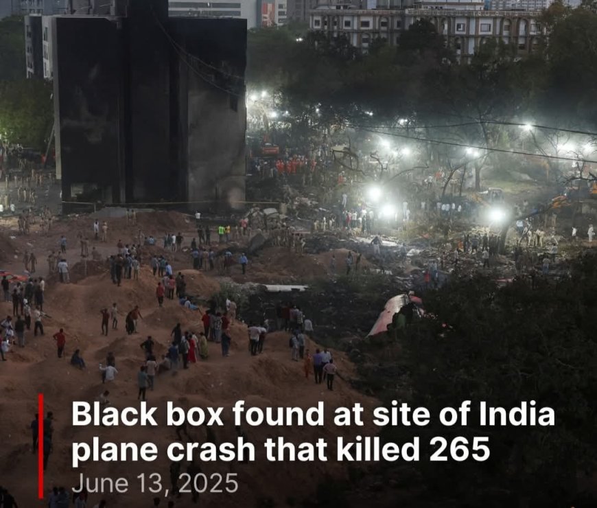 Black Box Recovered from India Plane Crash That Killed 265