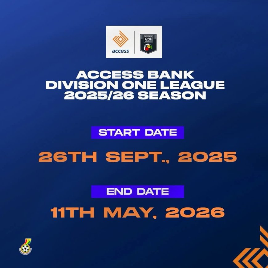 2025/26 Access Bank Division One League Season to Kick Off on September 26
