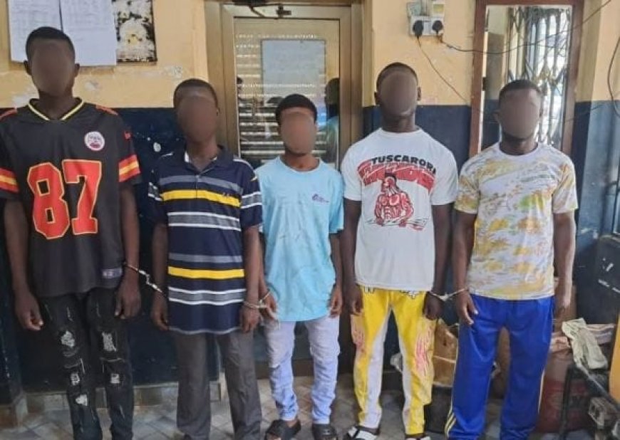 Five Arrested in Foiled Mining Site Robbery at Dompim – Police Confirm