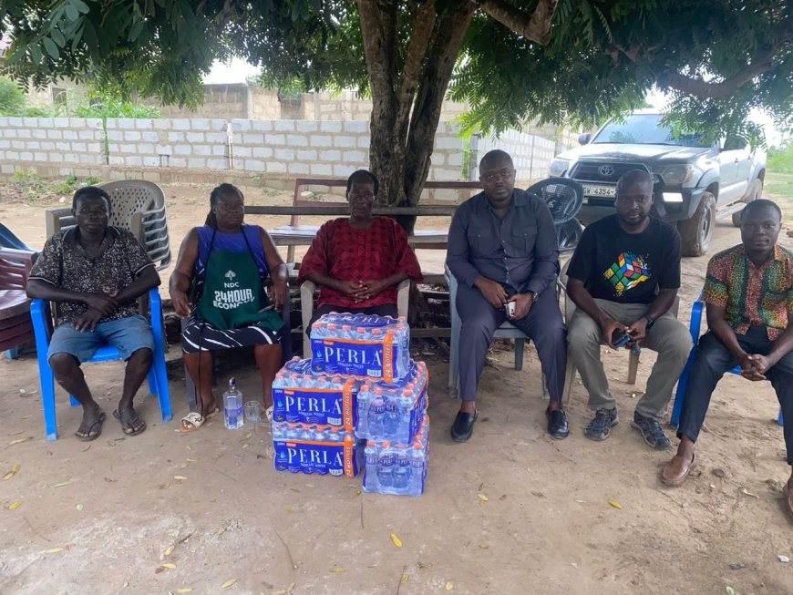 Dr. Emmanuel Appoh Mensah Pays Condolence Visit to NDC’s Coordinator George Franklin in Gomoa East