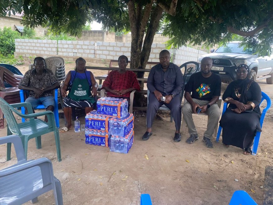 Dr. Emmanuel Appoh Mensah Pays Condolence Visit to NDC’s Coordinator George Franklin in Gomoa East