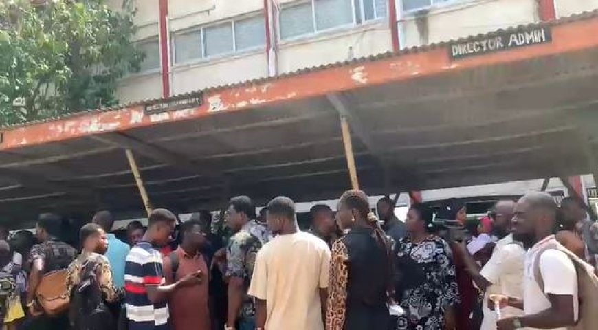 Newly Posted Teachers Picket GES Headquarters Over 10-Month Salary Arrears