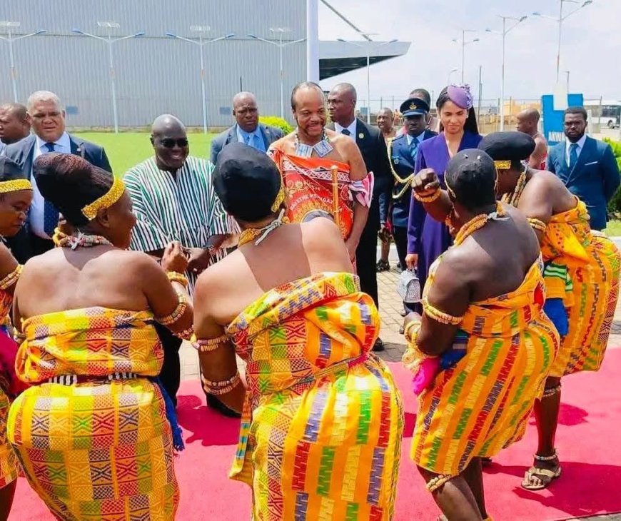Chief of Staff Julius Debrah Welcomes King Mswati III of Eswatini to Ghana
