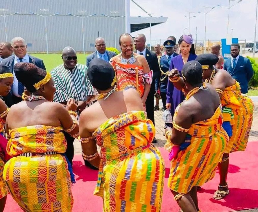 Chief of Staff Julius Debrah Welcomes King Mswati III of Eswatini to Ghana