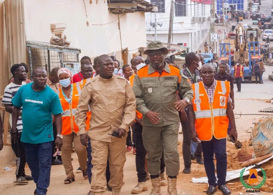 NADMO Inspects Cape Coast Disaster Sites, Moves to Demolish Unsafe Buildings