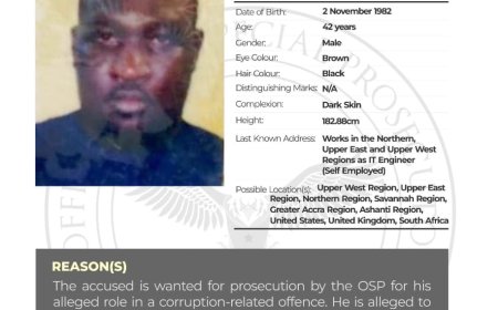 OSP Declares IT Engineer Raphael Mensah Wanted for Corruption-Related Offences