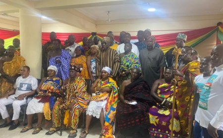 Dr. Emmanuel Appoh Mensah, Chiefs, and Stakeholders Grace Launch of Mental Health & Disability Rights Initiative in Gomoa East