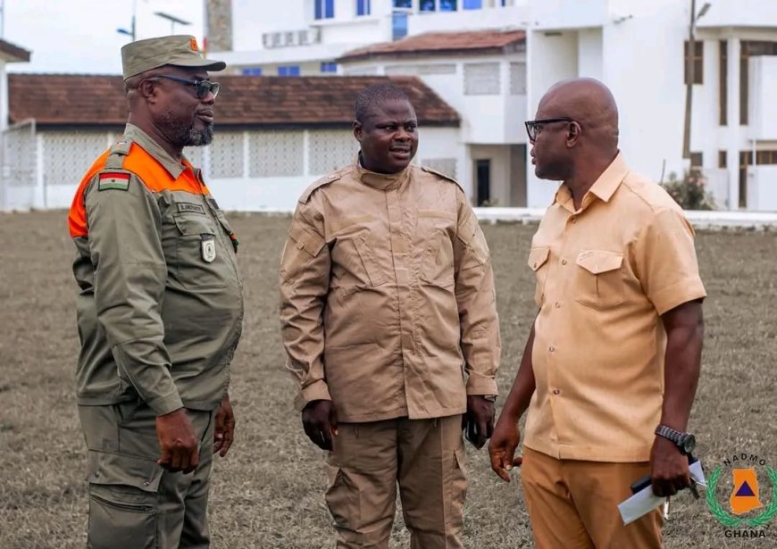 Central Regional Minister Receives Relief Items from NADMO to Support Flood Victims