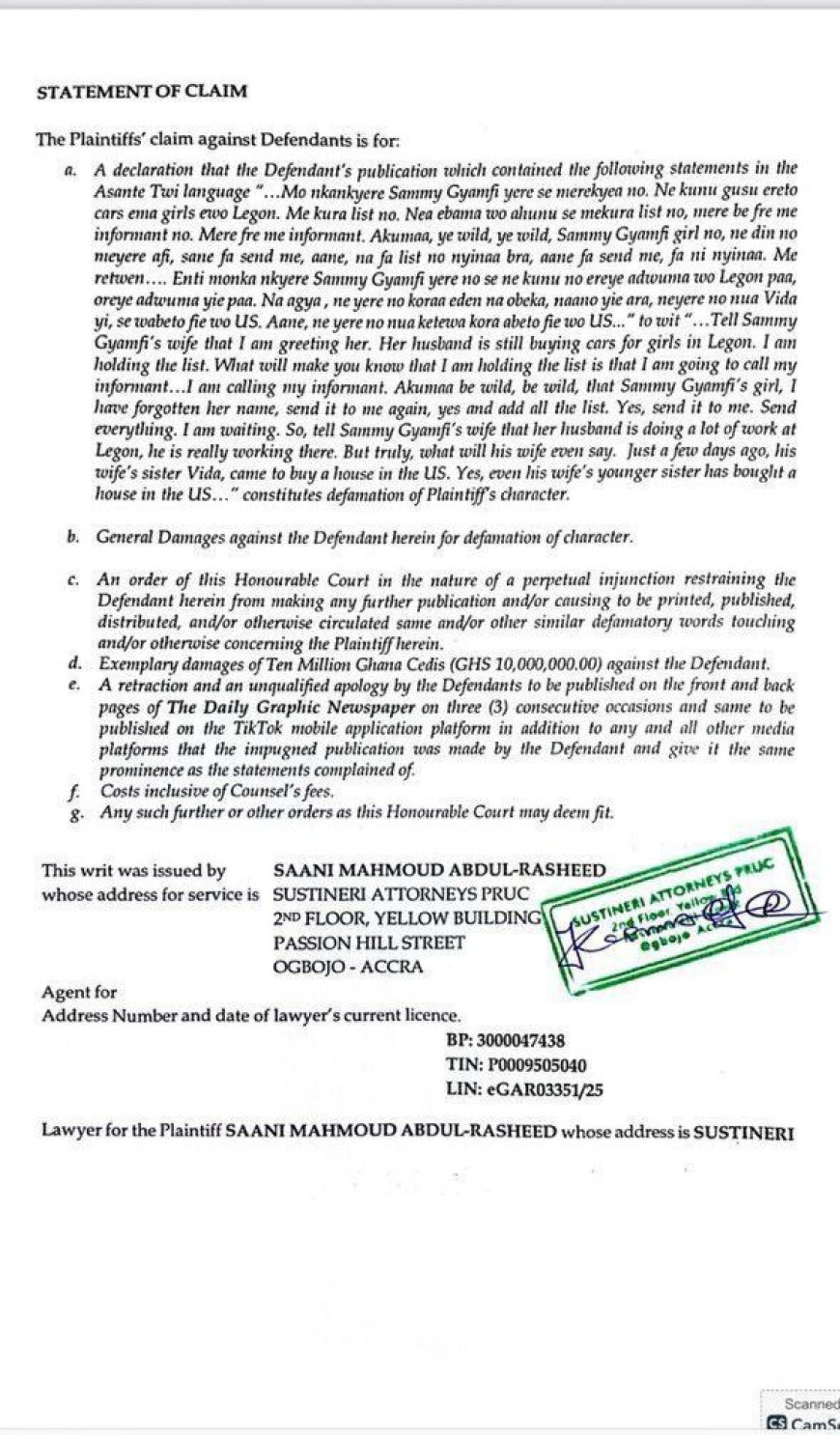 Sammy Gyamfi Sues Afia Schwarzenegger for GHS 10 Million Over Defamation Claims