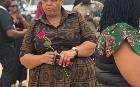 Hon. Gizella Tetteh-Agbotui Joins President Mahama for First Day of 3-Day National Mourning