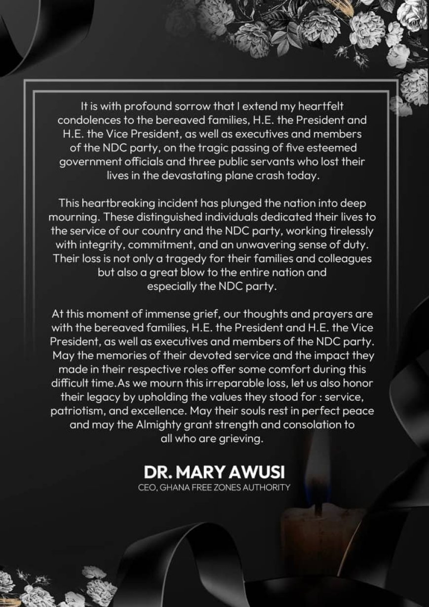 Free Zones CEO Dr. Mary Awusi Mourns Victims of Military Plane Crash