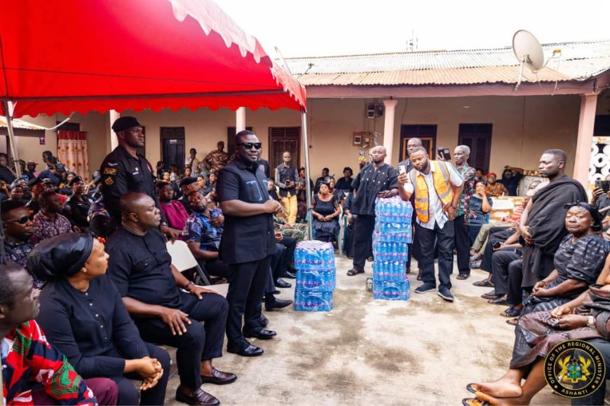 Ashanti Regional Minister Leads Delegation to Console Families of Late Dr. Samuel Sarpong and Mr. Samuel Aboagye