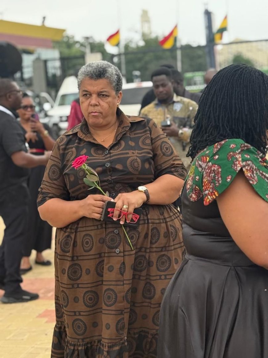 Hon. Gizella Tetteh-Agbotui Joins President Mahama for First Day of 3-Day National Mourning