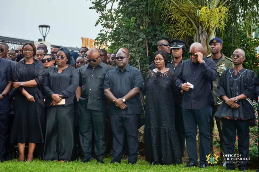 Chief of Staff Julius Debrah Pays Solemn Tribute to Fallen Heroes of Adansi Helicopter Crash