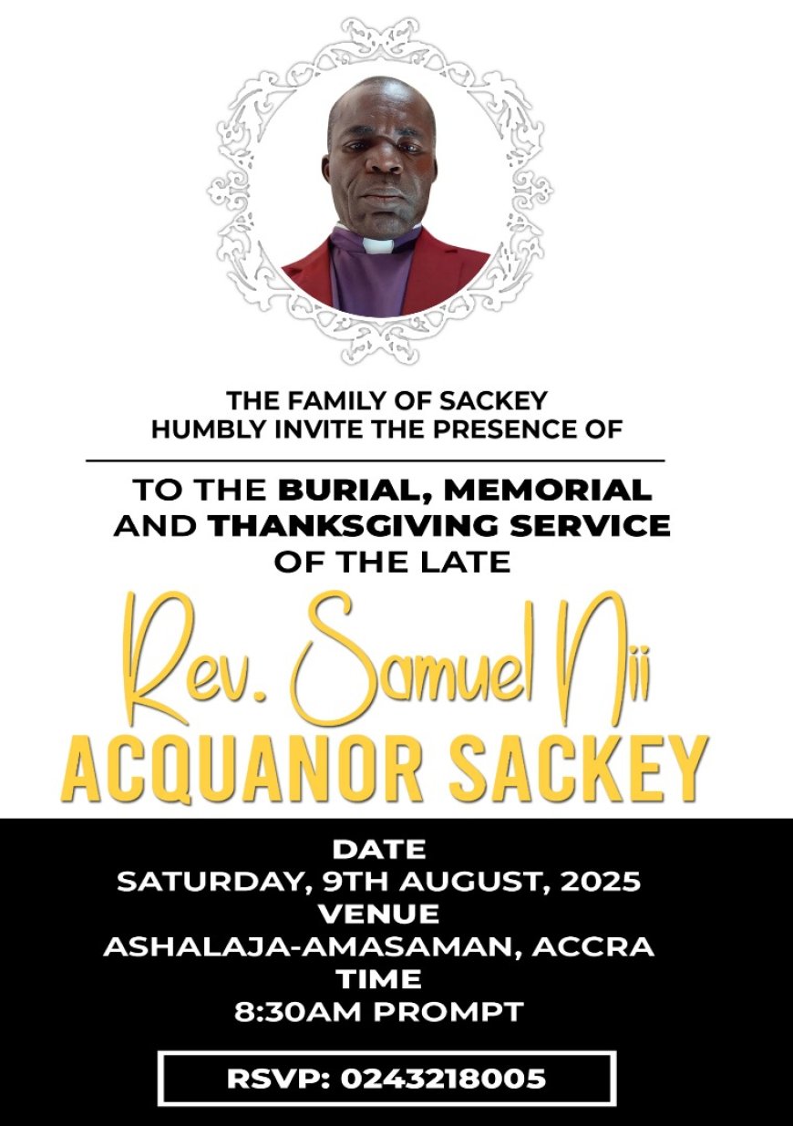 Dr. Emmanuel Appoh Mensah Mourns with NDC Gomoa East at Funeral of Rev. Samuel Nii Acquanor Sackey