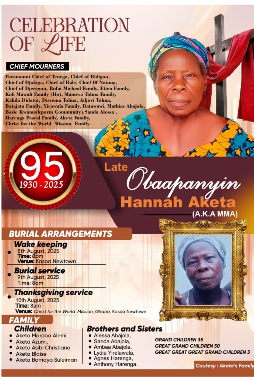 Former Gomoa East Parliamentary Aspirant Dr. Emmanuel Appoh Mensah Joins NDC Gomoa East to Mourn with Comrade Rev. Aketa Bamaya