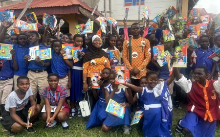 Amansie Central NASPA Supports Education with 15,000 Exercise Books, Cautions Students Against Social Vices