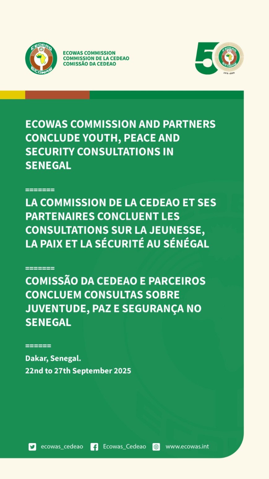 ECOWAS, Partners Wrap Up Regional Youth Peace Consultations in Senegal