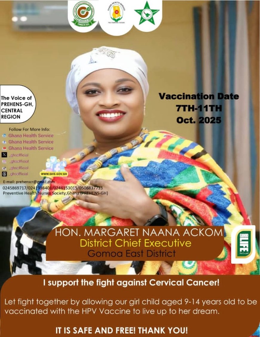 Gomoa East DCE Rallies Support for Nationwide HPV Vaccination Drive