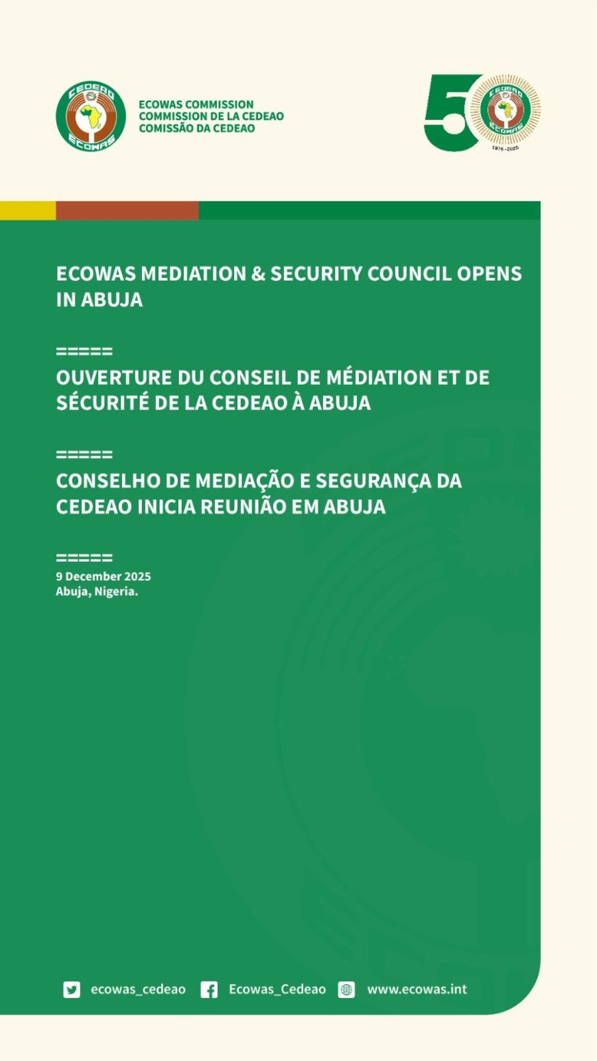 ECOWAS Ministers Convene in Abuja, Urged to Take Decisive Action on Regional Stability